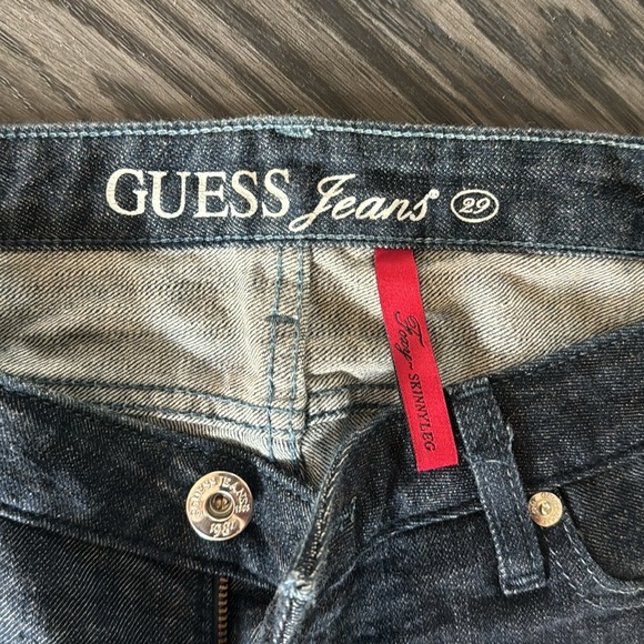 🍍GUESS FANCY SKINNY LEG🍍SZ 29🍍RISE 8”🍍inseam 32”🍍 - Picture 2 of 5
